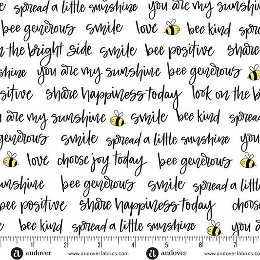 Sunny Honey Bee Positive White