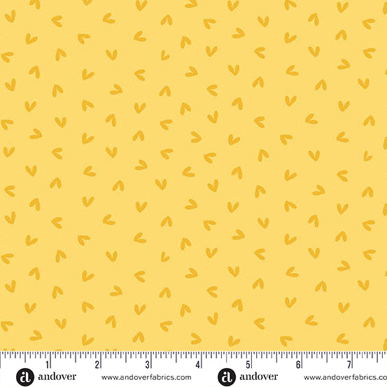 Sunny Honey Hearts Aflutter Yellow
