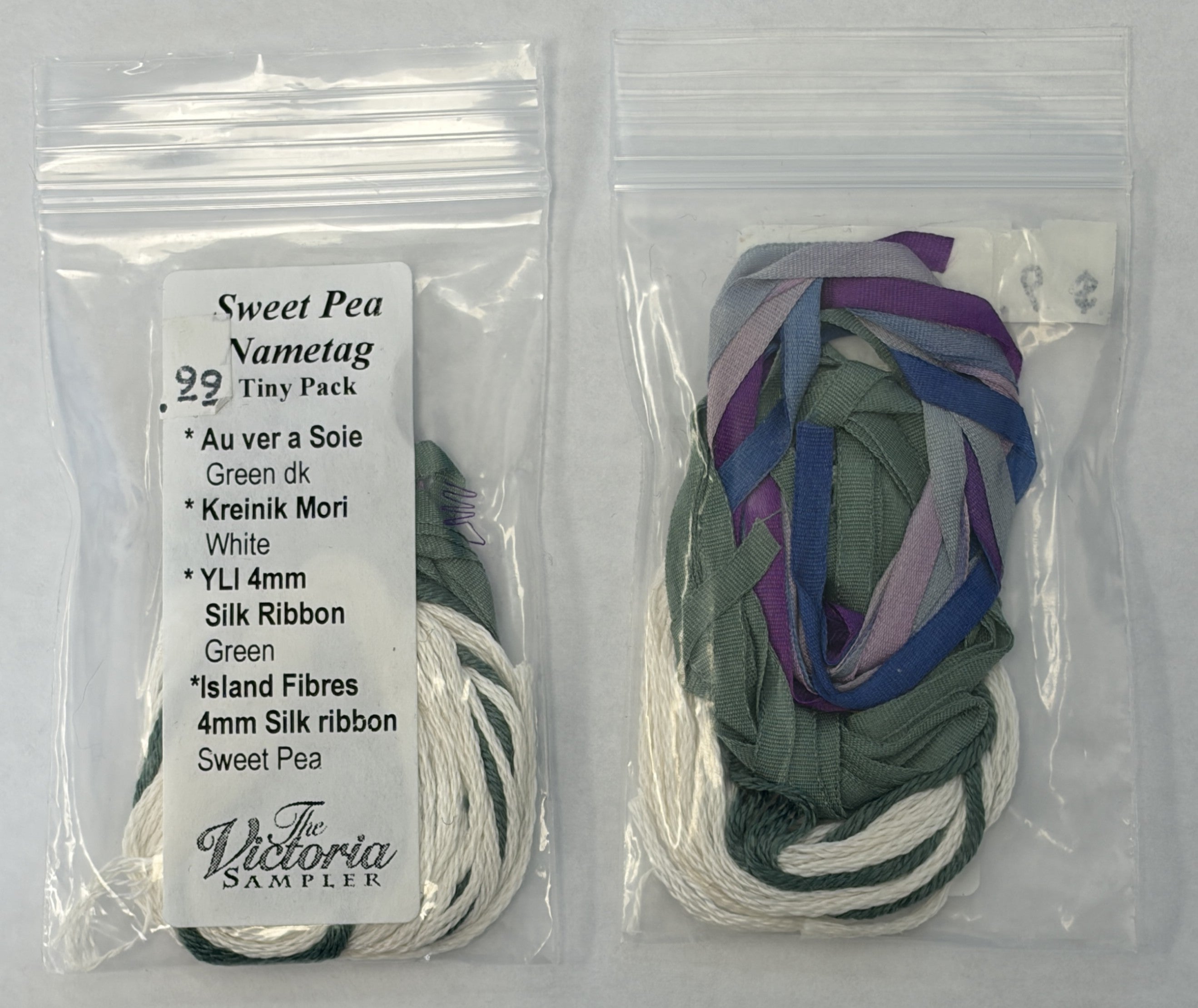 The Victoria Sampler - Sweet Pea Nametag Tiny Pack