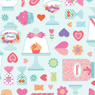 SWEET SHOPPE CANDY JARS BLUE