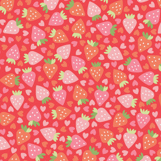 SWEET SHOPPE STRAWBERRIES AND HEARTS RED