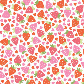 SWEET SHOPPE STRAWBERRIES AND HEARTS WHITE