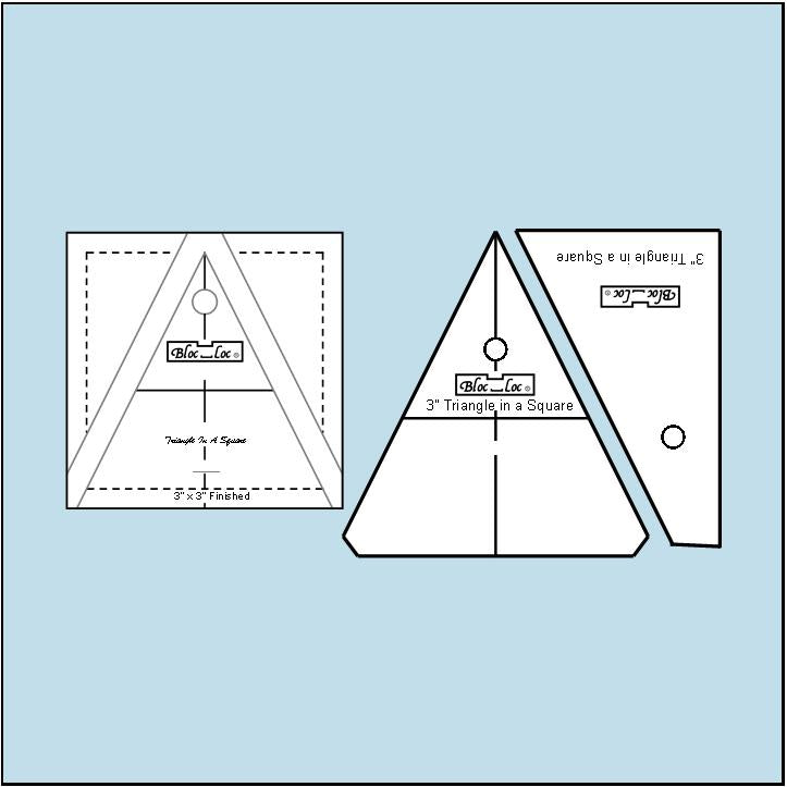 Triangle in a Square Ruler Set 3"- TIS-3 set