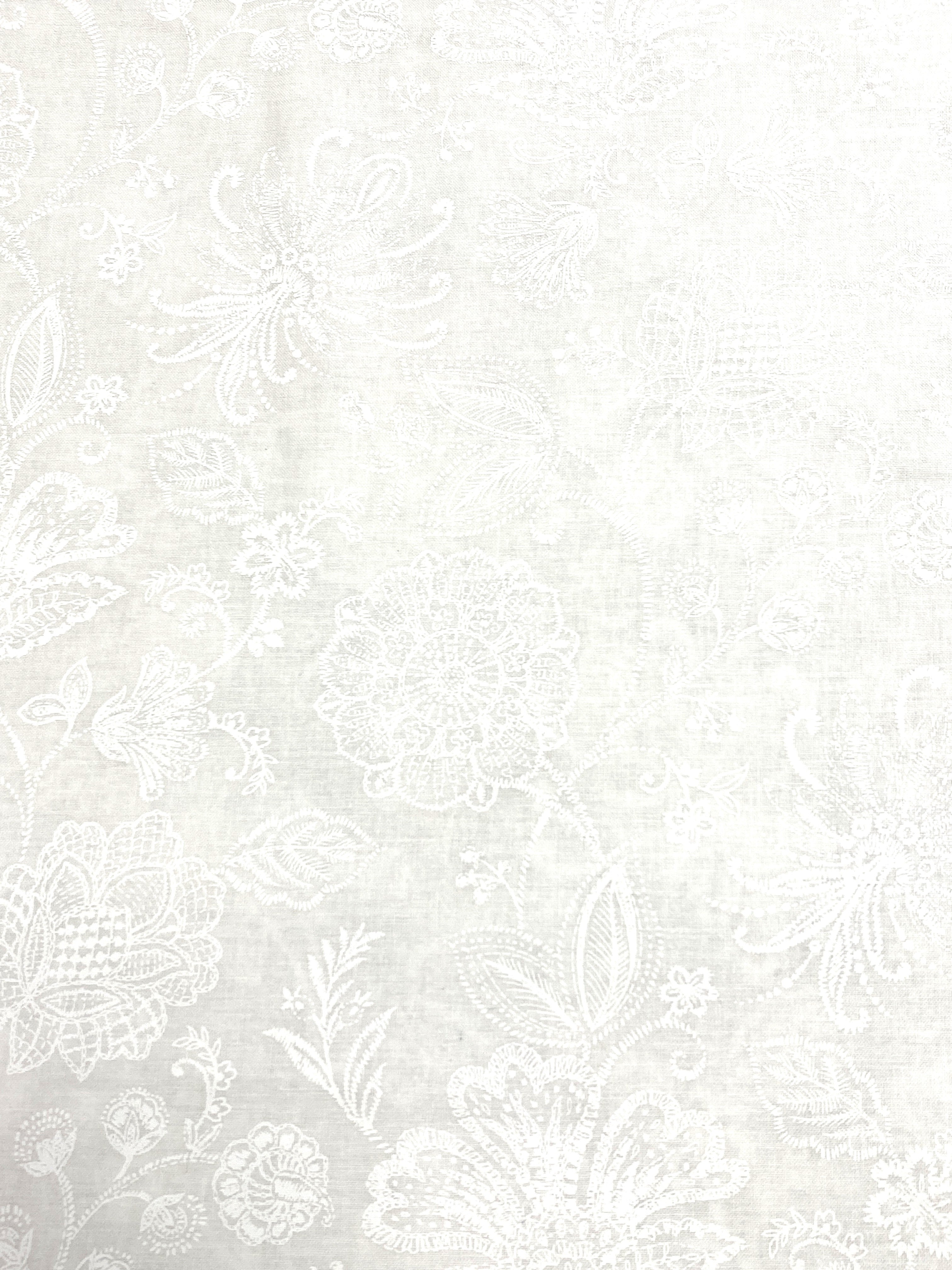 Whiteout Jacobean Floral White