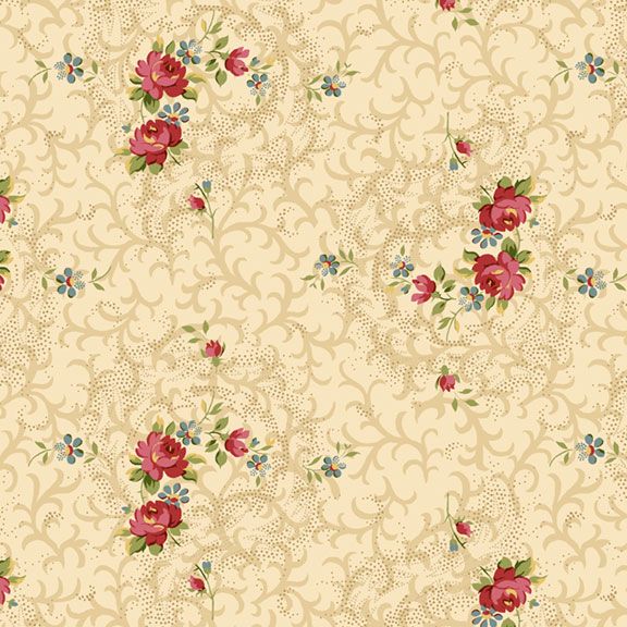 FQ Timeless Stitches Roses Cream