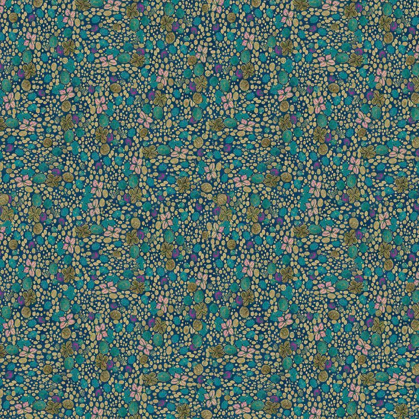 FQ Nature Packed Flowers & Dots Green