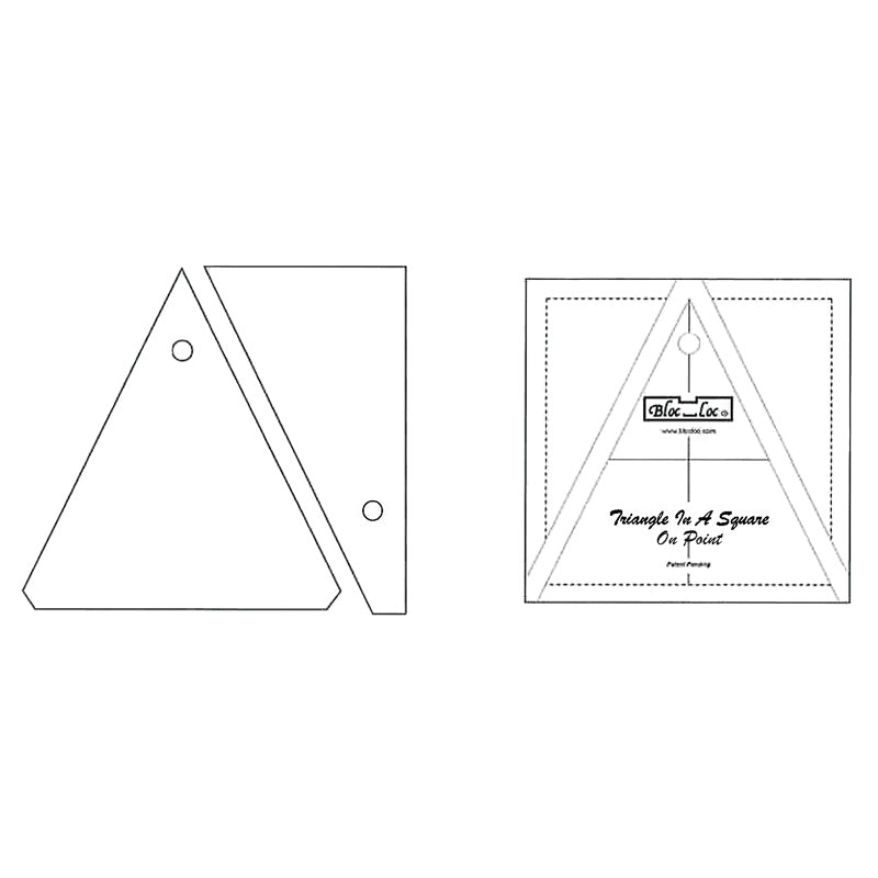 Triangle in a Square On Point Ruler 6 inch Set – The Quiltery