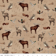 Whispering Pines Animal Toss Tan
