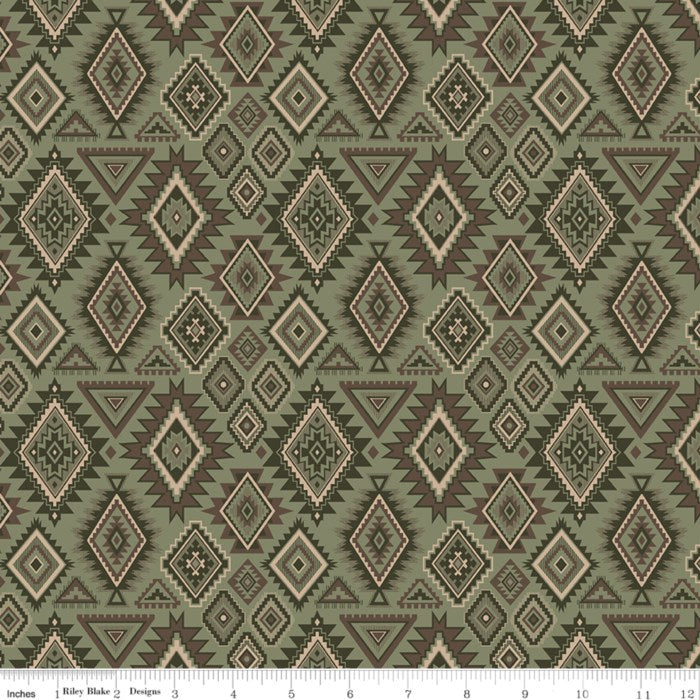 Whispering Pines Geometric Green