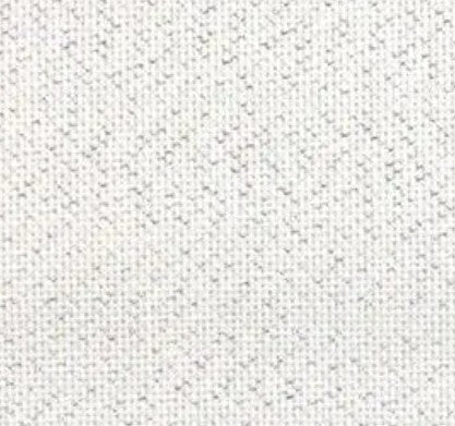Lugana - White with Silver Metallic (25 count)