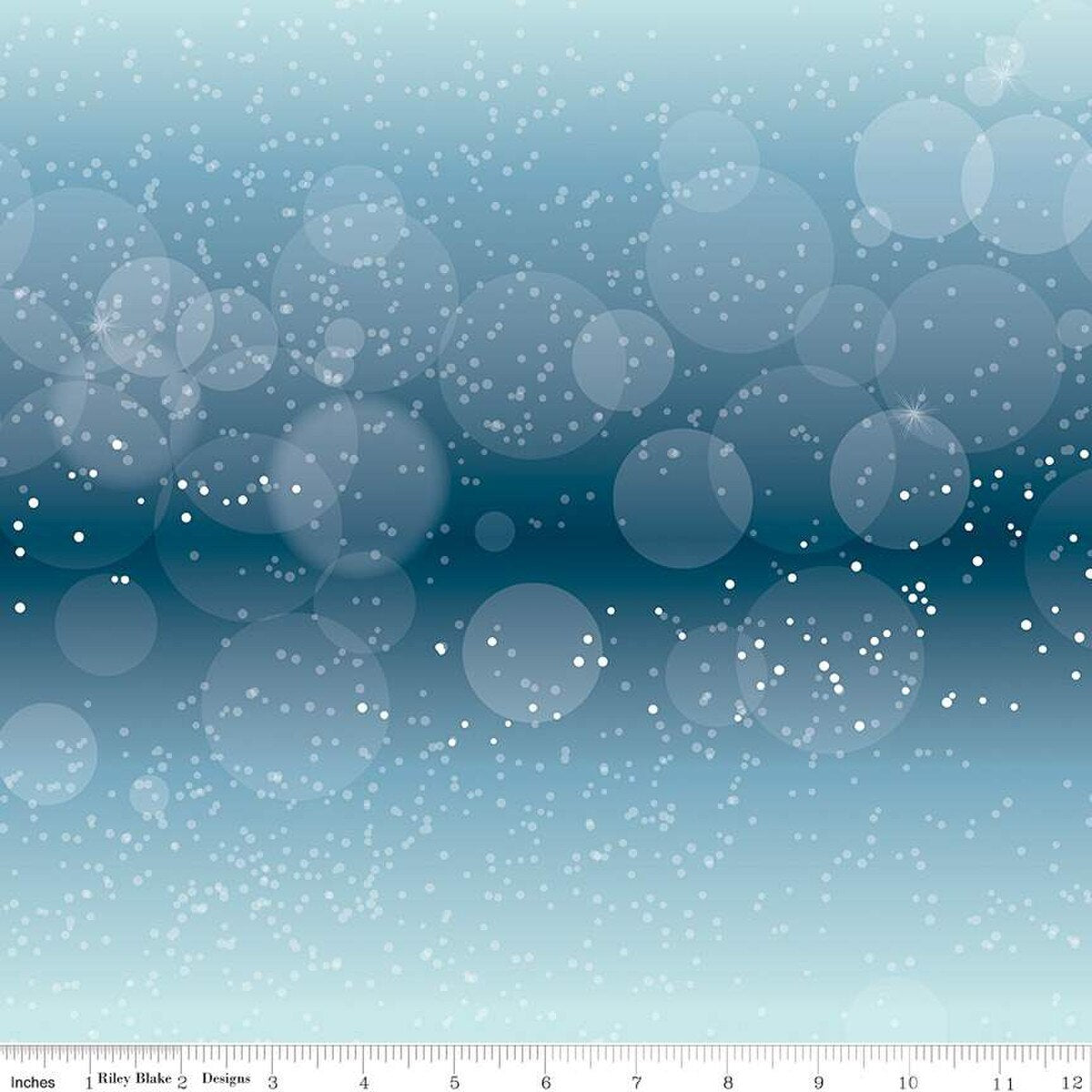 Wide Back Winter Magic Flurries Blue