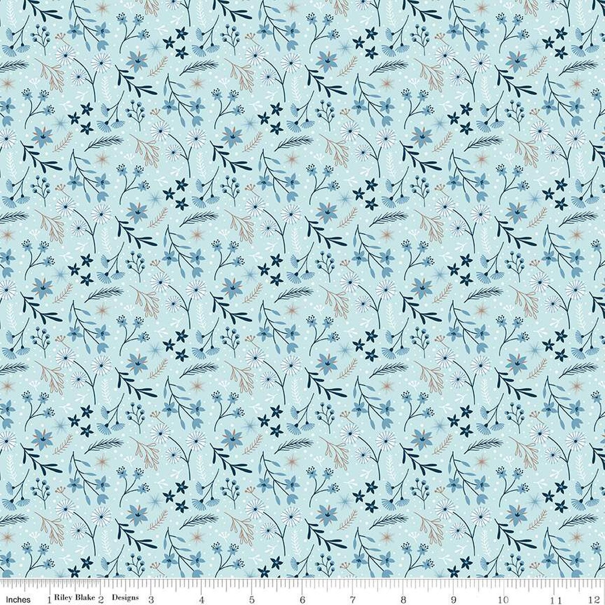 Winter Magic Floral Aqua