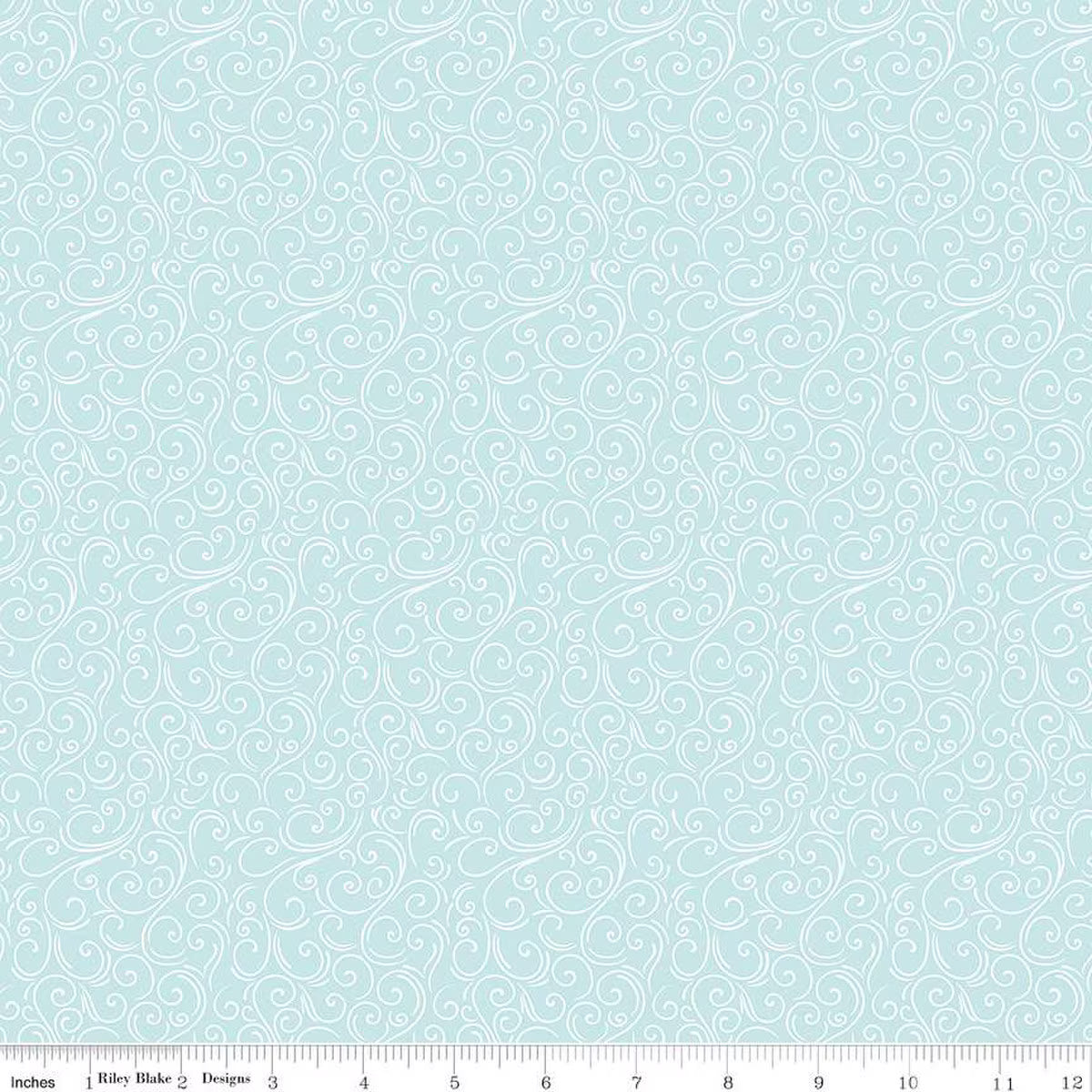 Winter Magic Swirls Aqua