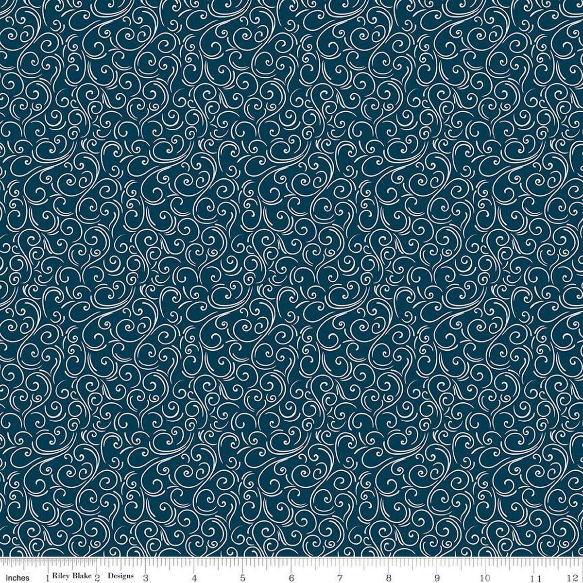 Winter Magic Swirls Navy