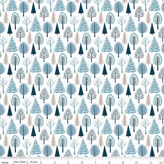 Winter Magic Trees White