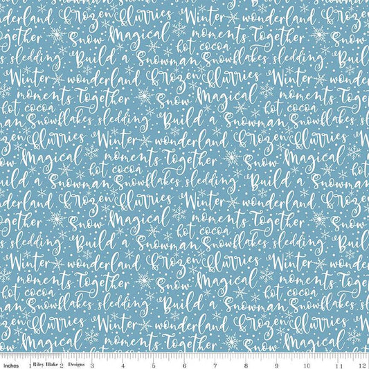 Winter Magic Winter Words Blue