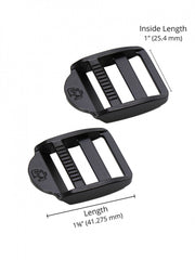 Strap Adjuster 1in Black Metal
