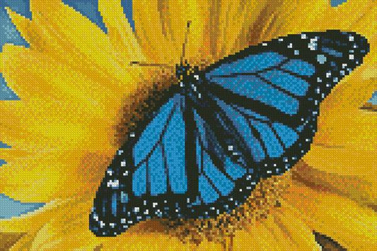 Artecy Cross Stitch - Blue Monarch Sunflower