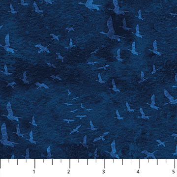 Atlantic Shore Tonal Gulls Navy