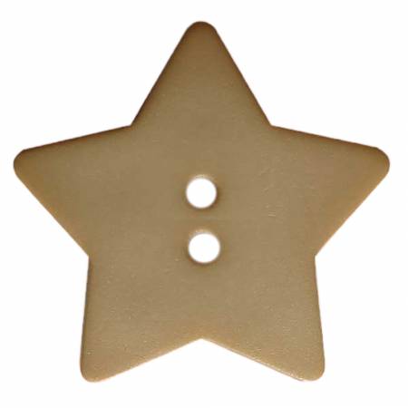 Beige 5/8in 2 Hole Star Button 24 per Tube