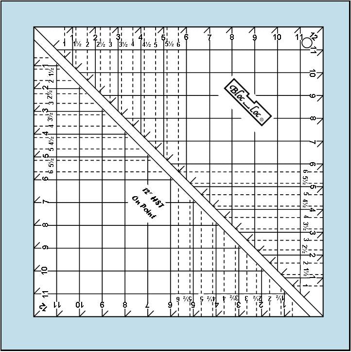 Bloc Loc Ruler - Half Square Triangle On Point