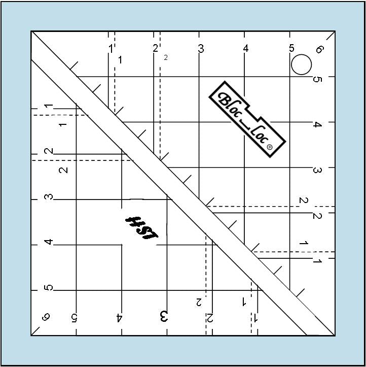 Bloc Loc Ruler - Half Square Triangle On Point