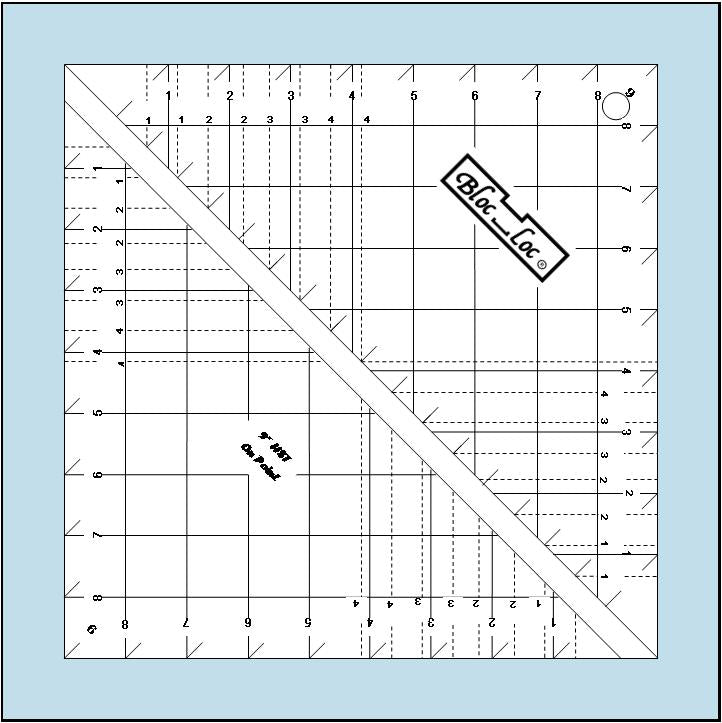 Bloc Loc Ruler - Half Square Triangle On Point