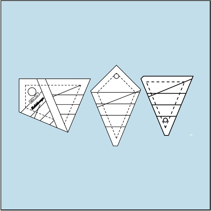 Kaleidoscope 3 inch Ruler Set
