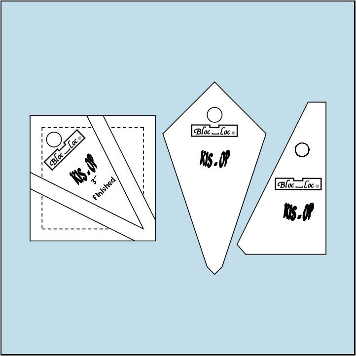 Kite in a Square On Point Ruler Set 3 x 3