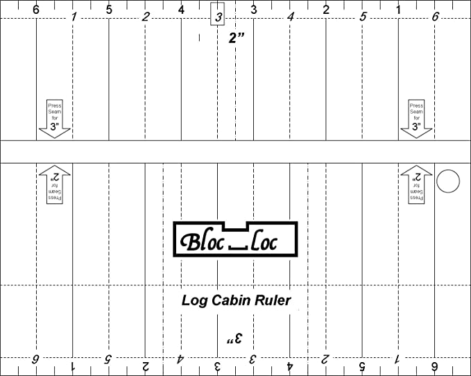 Loc Block Ruler Bloc Loc Ruler - Log Cabin 2 & 3 – The Quiltery