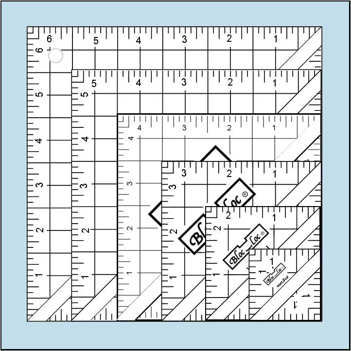 Bloc Loc Ruler - Half Square Triangle  Set