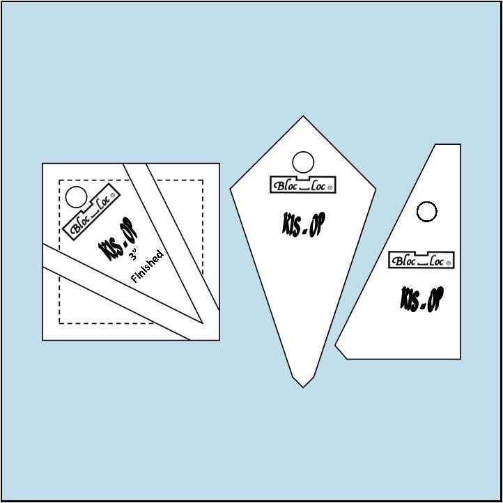 Kite in a Square On Point 3 x 3 Ruler Set - KISOP-3