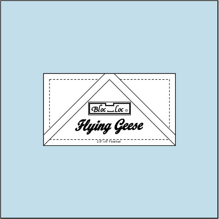 Bloc Loc Flying Geese Ruler 2 1/2 x 5 - FG-2.5x5