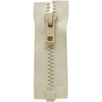 One Way Separating Zipper 75cm Natural