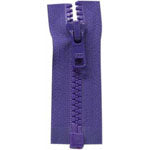 One Way Separating Zipper 75cm Purple