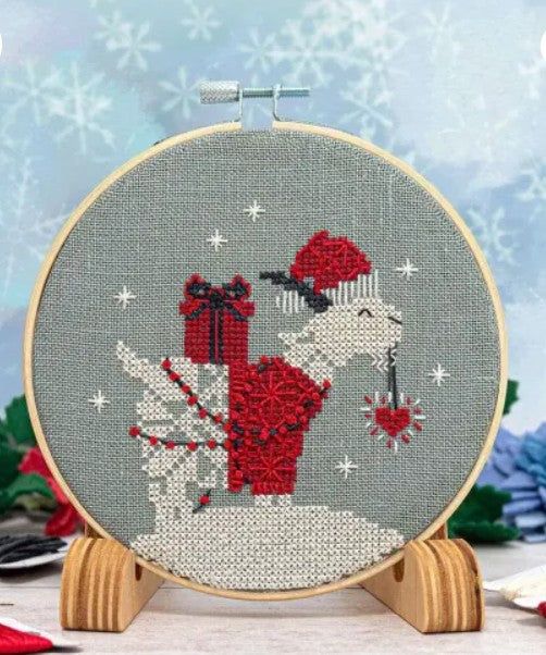 Counting Puddles - Snowflake Goat Ornament