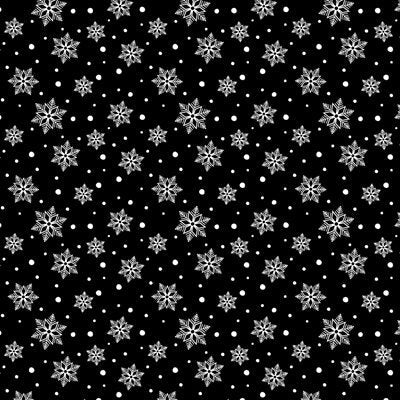 FQ Country Christmas Jolly Snow Black - 14011-12