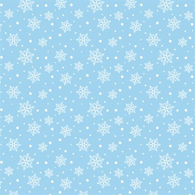 Country Christmas Jolly Snow Light Blue - 14011-05