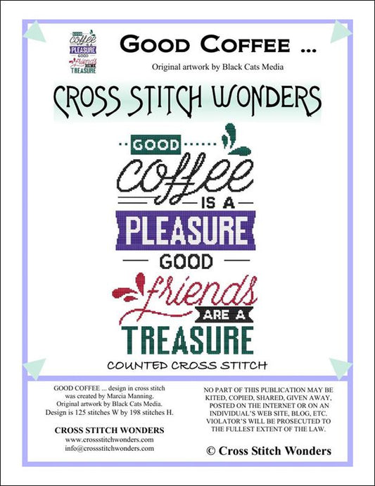 Cross Stitch Wonders - Good Coffee…