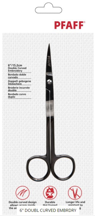 6" Double Curved Embroidery