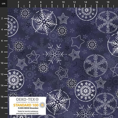 Frosty Snowflake Dark Blue - 4590-600