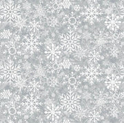 Welcome Winter Snowflake Gray