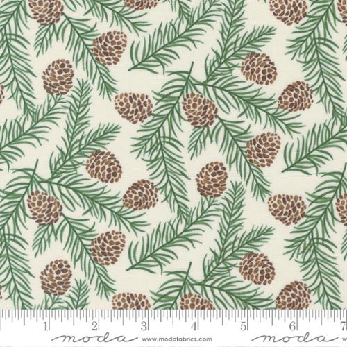 FQ Evergreen Pinecones Snowy White - 56076-21