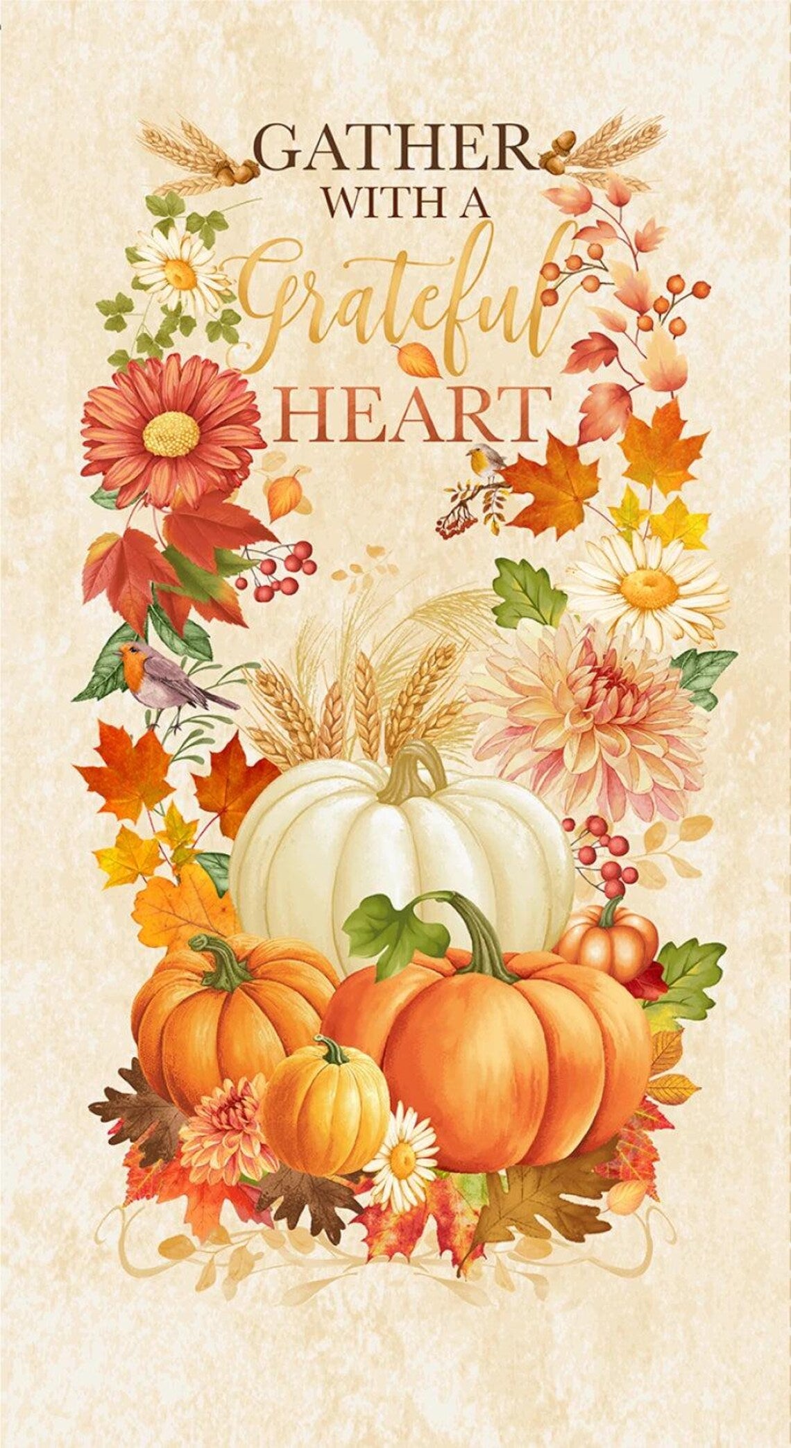 Gather With A Graceful Heart Panel Cream