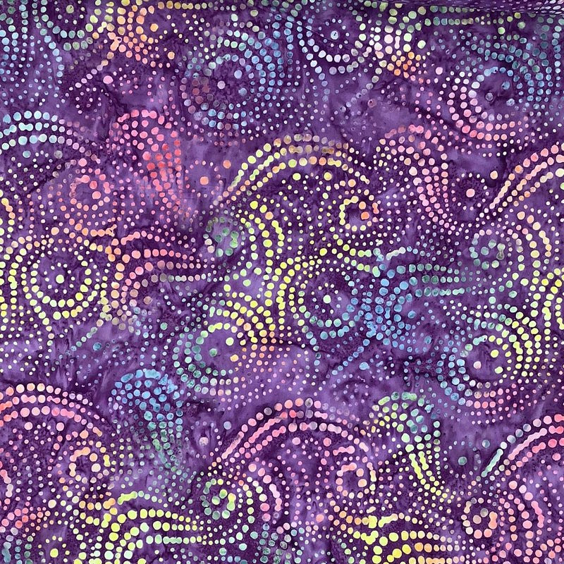 Batiks - Purple/Multi Bubbles