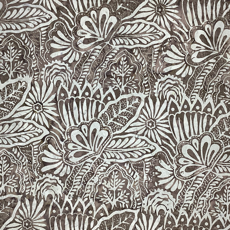 Batiks - Brown/Grey Floral