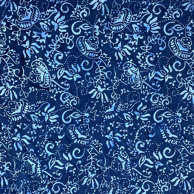 Batiks - Medium Blue print