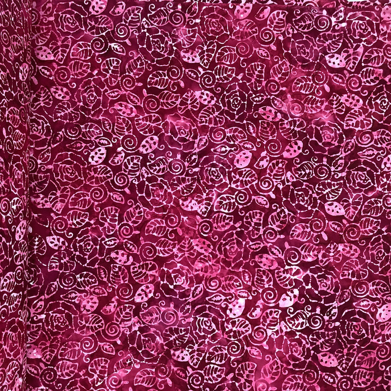 Batiks - Cranberry Floral