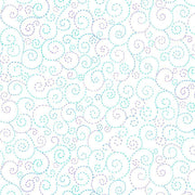 Indigo Garden Extra Wide Backing Swirl  White