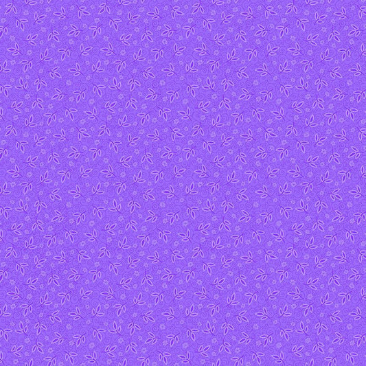 Indigo Garden Allover Leaves Purple